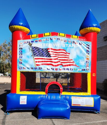 13x13 American Flag Bounce House