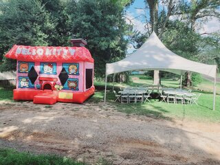 Hot deals 36 chairs  6 tables  20x20 tent one bounce house 15x15