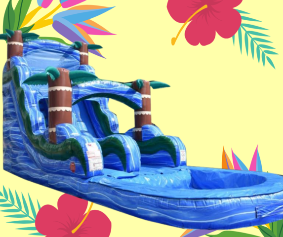 19 FT waterslide blue hurricane