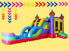 Colorful Bounce House with Slide