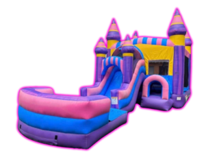 Cotton Candy Bounce House with Slide