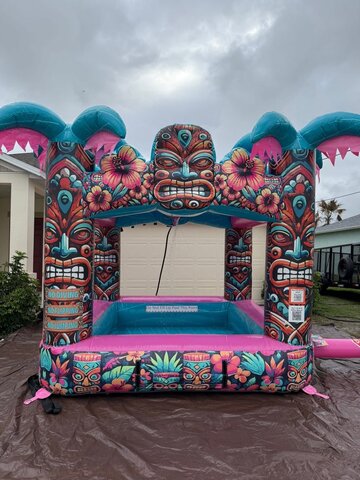 Aloha Splash Inflatable Pool with Canopy Misting