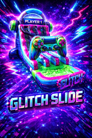 20ft Glitch Dual Lane Slide with Pool