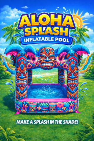 Aloha Splash Inflatable Pool with Canopy