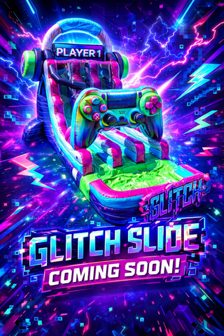 20ft Glitch Dual Lane Slide with Pool