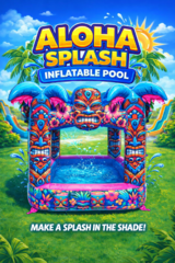 Aloha Splash Inflatable Pool with Canopy
