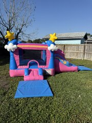 Mini Enchanted Toddler Bounce House with Slide