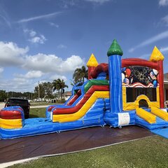 Patriotic Bounce House Combo (Wet/Dry)
