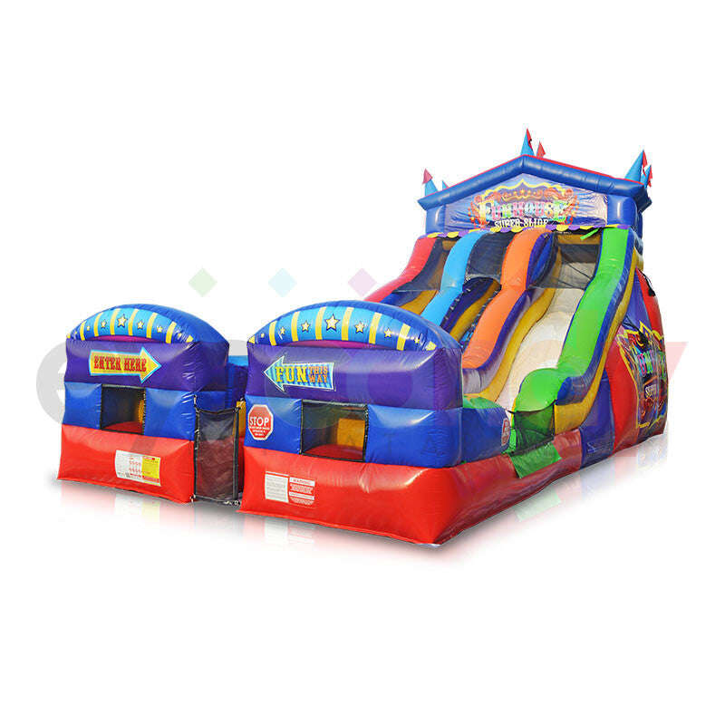 19' Fun House Double Lane Wet/Dry Slide