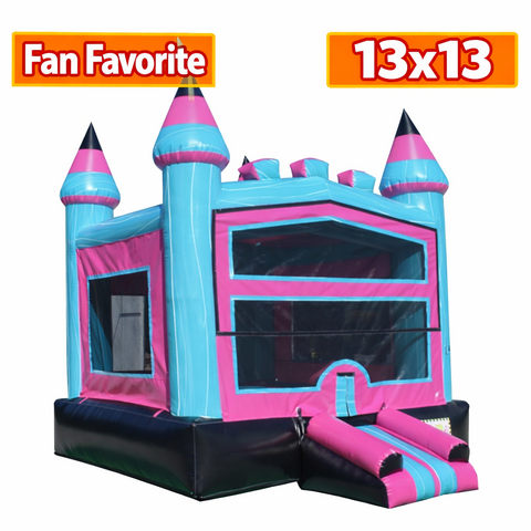 Cotton Candy Castle Bounce House 