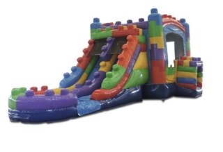 Block Party Bounce House Slide Combo