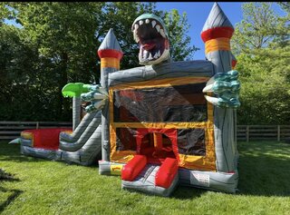 RAPTOR RAGE Bounce House Slide Combo 