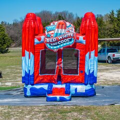 Red white and cool bounce house 