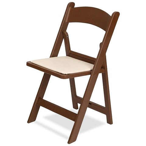 Brown Wood Padded Chair