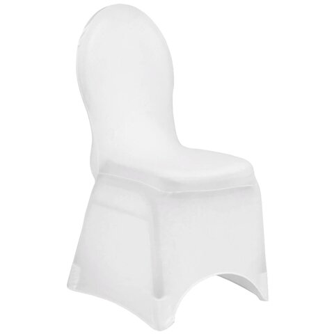 White Spandex Banquet Chair Cover w/ sash (Customers Choice of Color)