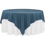 90"x90" Polyester Navy Blue Table Toppers