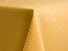 90"x132" Polyester Gold Rectangle Tablecloths