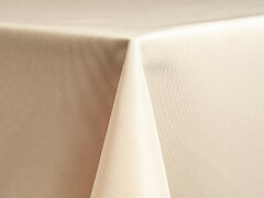 90"x132" Polyester Ivory Rectangle Tablecloths