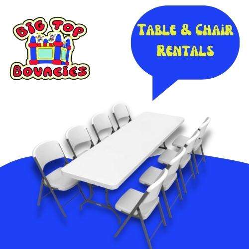Table and chairs for rent
