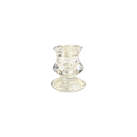 Clear Small Candle Holder