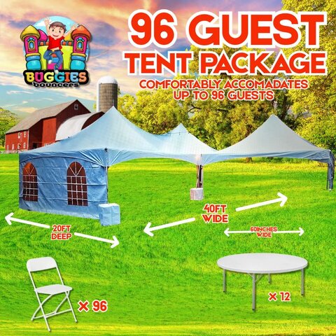 96 Guest L High Peak Tent Package 