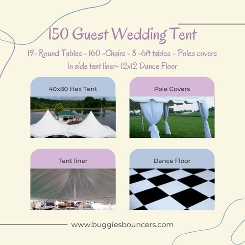 150 Guest Wedding Tent Package