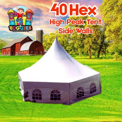 40' Hexagon Premium High Peak Party Tent Side Walls