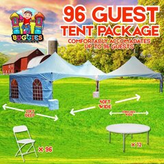 96 Guest L High Peak Tent Package 