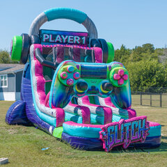 18 Ft Gamers Glitch Dual Lane Waterslide