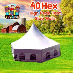 40' Hexagon Premium High Peak Party Tent Side Walls