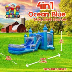 Ocean blue dual lane combo