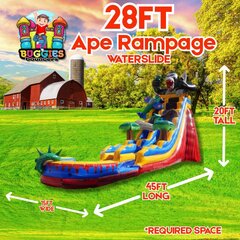 28 FT Ape Rampage Splash Water Slide