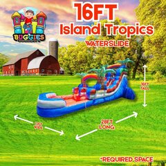 16ft tall Island Tropics Water Slide
