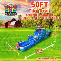 50 ft long Tiki Tovi Obstacle Course