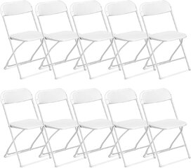 10 Pack White Folding Chairs