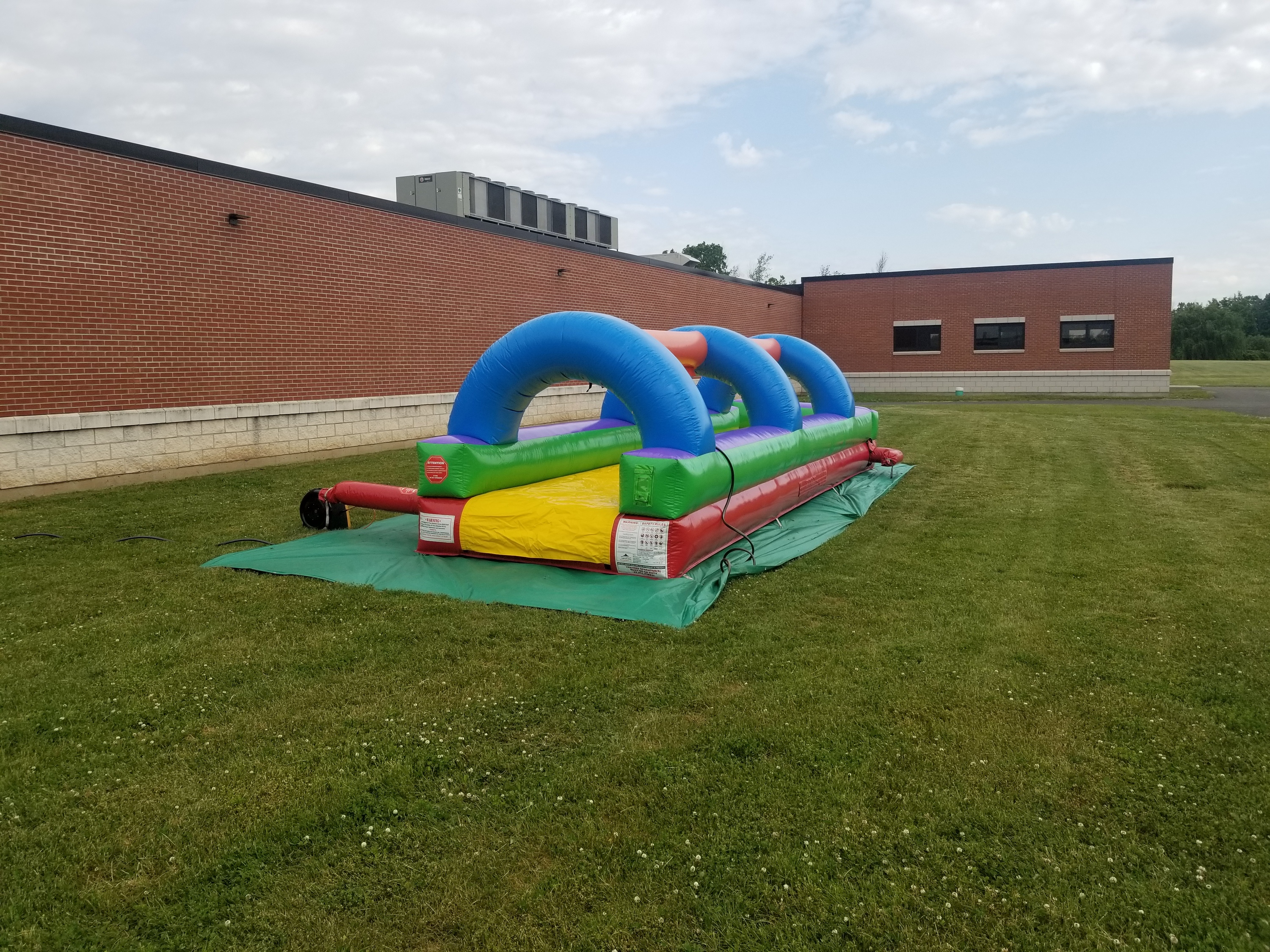 Slip and Slide rental at a location school for a year ending party
