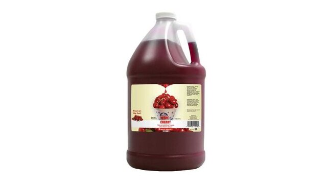 Cherry Sno Cone Syrup with 50 Cones