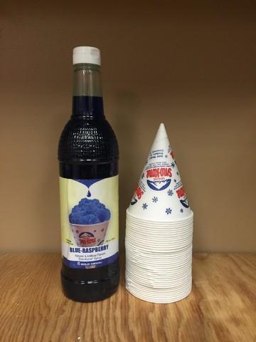 Sno Cone supplies for 50 people - Blue Raspberry