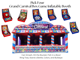 Carnival Box Game Inflatable 
Includes four games with rental