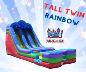 Tall Twin Rainbow Rush Double Lane *Wet or Dry Slide*