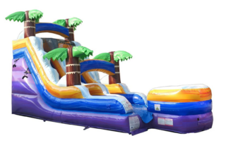 15 Ft Purple Tropical Water Slide