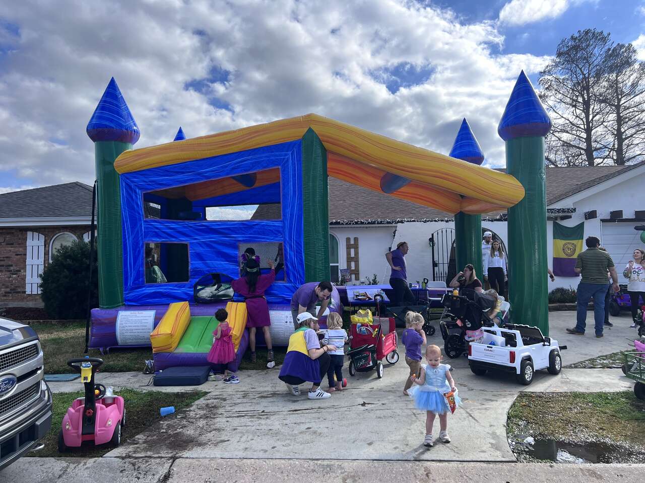 Mardi Gras bounce house