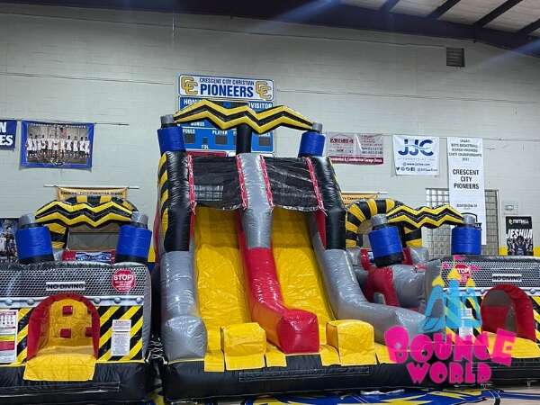 inflatable bounce house with slide