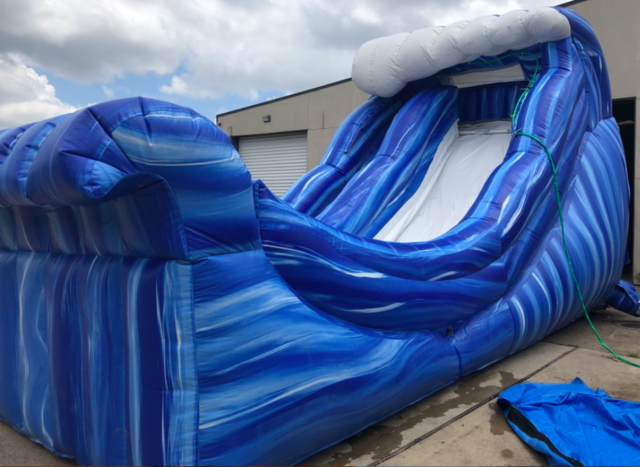 14 ft Blue Crush Waterslide (inflated pool w/bumper)