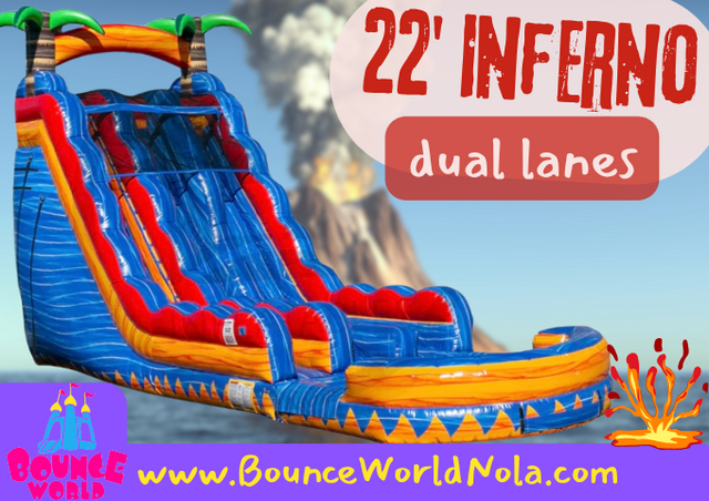            22 ft Inferno Waterslide (dual lanes, pool)