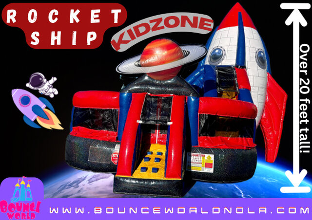   Rocket Space Ship Kidzone (Wet/Dry)