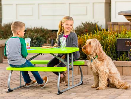 Kid's Lime Bench Table