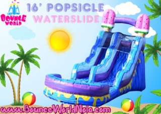     16 ft Popsicle Waterslide (single lane, pool)