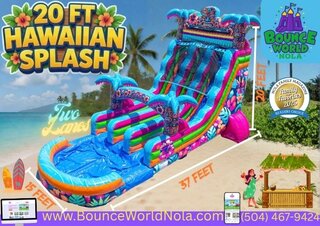 20 ft Hawaiian Splash (dual lanes, pool)