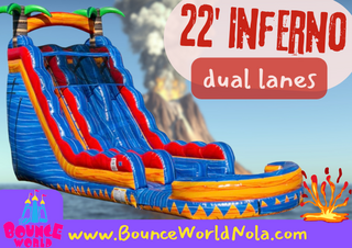            22 ft Inferno Waterslide (dual lanes, pool)